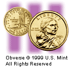 Sacagawea golden dollar
