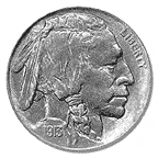 Obverse and reverse of the Buffalo Nickel.