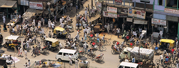 Photo: Traffic on a New Delhi street corner