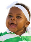 image of happy African-American baby  