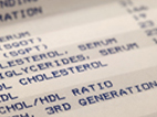 image of cholesterol test results 