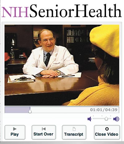 the senior health video player
