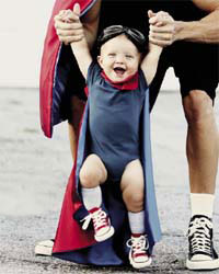 Photo: Toddler in superhero outfit