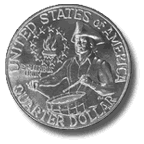 Reverse of Bicentennial Quarter