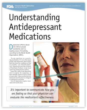 Understanding Antidepressant Medications - (PDF)