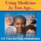 5 elderly people with title "Using Medicine as you Age"