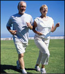 three people jogging