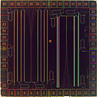 Demonstration chip for measuring ac quantum voltage waveforms