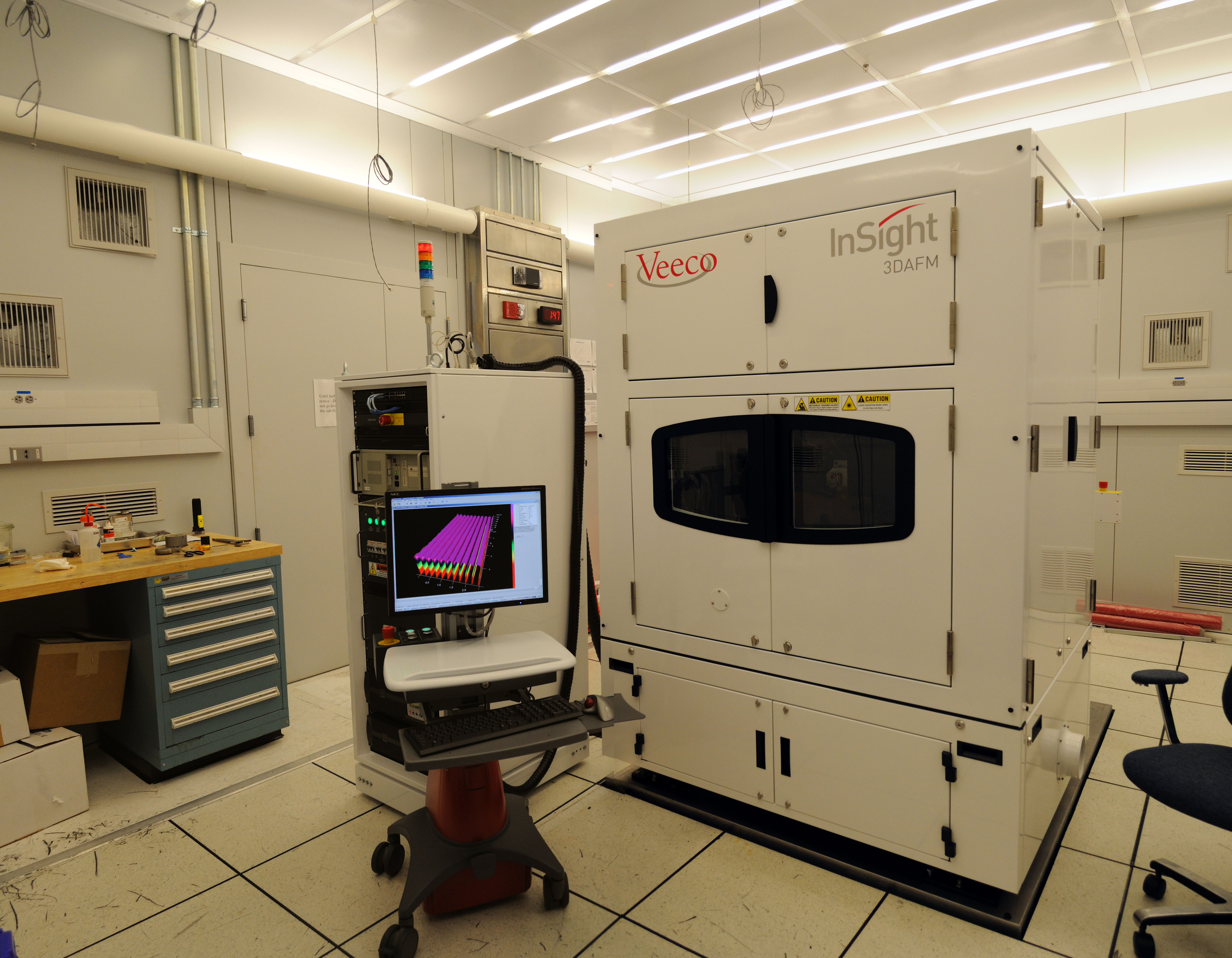 Veeco Insight 3D Atomic Force Microscope is used for linewidth metrology in the semiconductor industry and is used at NIST to support the single crystal critical dimension reference material (SCCDRM) project.