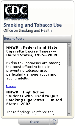 CDC Smoking & Tobacco Use. Flash Player 9 is required.