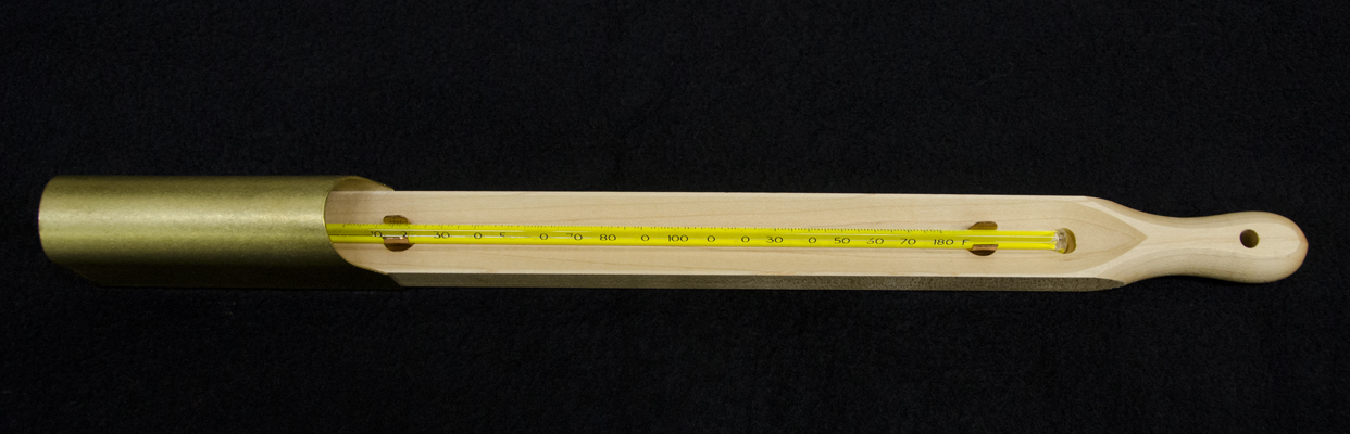 Image of a traditional yellowback thermometer