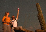 Citizen scientists measuring light in the Arizona night sky.