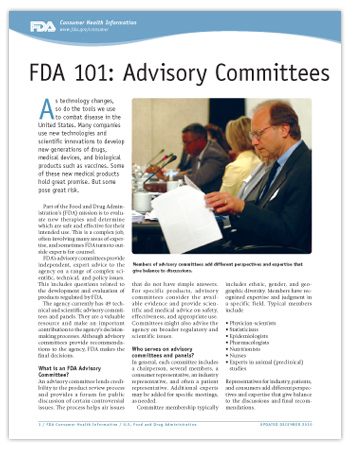 FDA 101: Advisory Committees - (JPG)