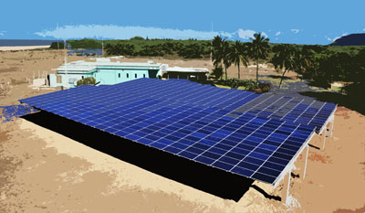 illustration of solar array