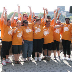 Tamika and other cervical cancer survivors at a 2010 walk to end cervical cancer in New York, NY.