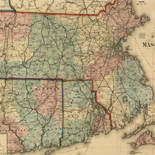 Rail road & township map of Massachusetts, published at the Boston Map Store, 1879.