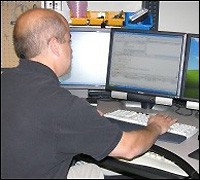 An FBI agent working in the CCCTF forensics lab
