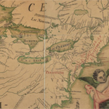 Carte de l'Amerique Septentrionnale : depuis le 25, jusqu'au 65p0s deg. de latt. & environ 140, & 235 deg. de longitude / par Iean Baptiste Louis Franquelin, hydrographe du roy, à Québec en Canada.