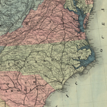 Hazard's rail road &amp; military map of the southern states.