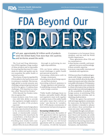 PDF Cover Image - FDA Beyond Our Borders