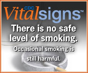 There is no safe level of smoking. Occasional smoking is still harnful. CDC Vital Signs. http://www.cdc.gov/VitalSigns/AdultSmoking/