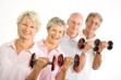 Older adults working out