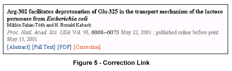 Correction link