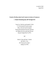 Trends of Perfluoroalkyl Acid Content in Articles of Commerce — Market Monitoring from 2007 through 2011