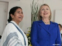 Date: 05/07/2012 Description: Secretary Clinton (right) meets with Chief Minister of West Bengal Mamata Banerjee during her visit to India. - State Dept Image