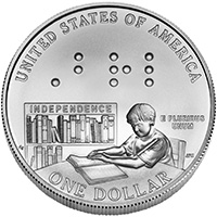 Louis Braille Uncirculated Reverse.