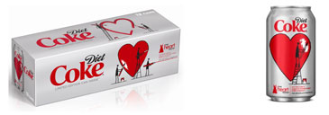 Diet Coke Packaging with The Heart Truth Graphics.