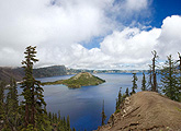 Scenic view of Crater Lake, Oregon