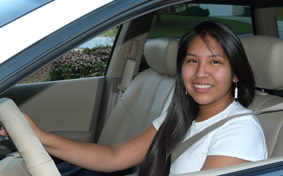 Female Native American driver