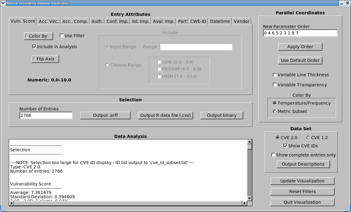 NVDvis tool interface.