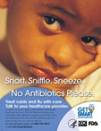 No Antibiotics African American Poster