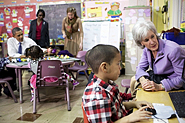 Secretary Sebelius joins President Obama at a Philadelphia area Head Start Center. Credit: Photo by Pete Souza – White House photographer