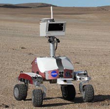 A robot with science instruments for scouting