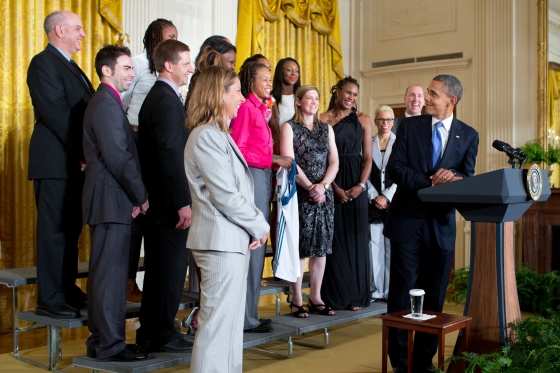President Obama welcomes Coach Cheryl Reeve and the WNBA Champion Minnesota Lynx to the White House (September 18, 2012)