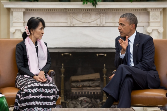 President Barack Obama meets with Burmese Opposition Leader Aung San Suu Kyi 