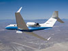 G-III Gulfstream banking over California desert