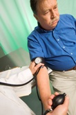 Man having his blood pressure taken