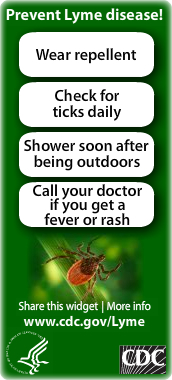 CDC Lyme Disease Widget. Flash Player 9 or above is required.