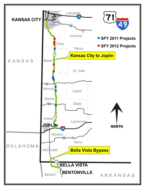 Map of planned by-pass