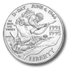 The 1995 World War II Silver Dollar Obverse