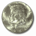 The 1964 Kennedy Half Dollar Obverse