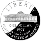 OBVERSE: 1997 U.S. Botanic Garden Commemorative Silver Dollar