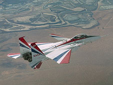 F-15B flying of Borax mine in Boron CA.