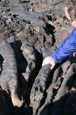 Pahoehoe lava at Craters of the Moon