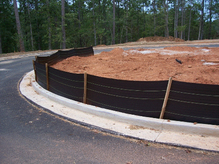 Silt Fence at Construction Site
