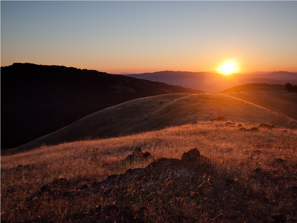 Sunset from Rocky Ridge, Ohlone Regional Wilderness, CA
